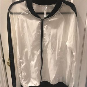 Fabletics white mesh coat